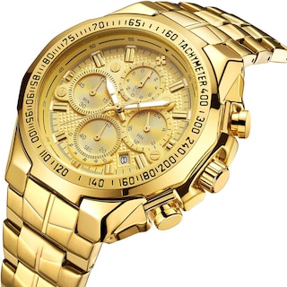 Foto 2 | Foto 2 | Reloj Wwoor Cronógrafo Impermeable De Acero Inoxidable Dorado Para Hombre - Venta Internacional.