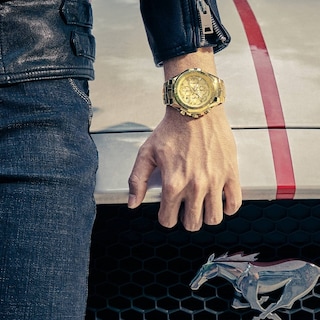 Foto 3 | Foto 3 | Reloj Wwoor Cronógrafo Impermeable De Acero Inoxidable Dorado Para Hombre - Venta Internacional.