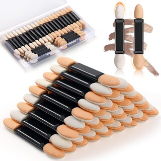Foto 1 | Foto 1 | Aplicadores De Sombras De Ojos Morgles De Doble Cabezal 50 Unidades Con Contenedor - Venta Internacional.