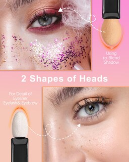 Foto 2 | Foto 2 | Aplicadores De Sombras De Ojos Morgles De Doble Cabezal 50 Unidades Con Contenedor - Venta Internacional.