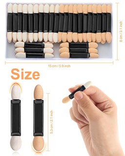 Foto 7 | Foto 7 | Aplicadores De Sombras De Ojos Morgles De Doble Cabezal 50 Unidades Con Contenedor - Venta Internacional.