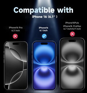 Foto 2 | Foto 2 | Protector De Pantalla Magic John De Cristal Templado Para Iphone 16 6.1 - Venta Internacional.