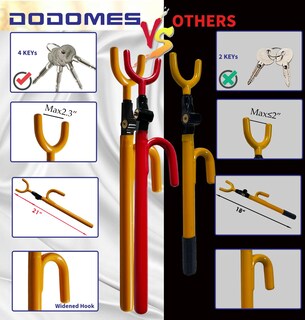 Foto 2 | Foto 2 | Cerradura De Volante Dodomes Antirrobo Para Vehículos Seguridad Color Rojo - Venta Internacional.