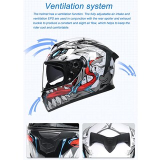 Foto 3 | Foto 3 | Casco De Moto Motuomr Integral Aprobado Por El Dot Negro M - Venta Internacional.