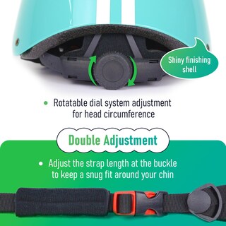 Foto 4 | Foto 4 | Casco Mountalk Para Monopatín Bicicleta Patinaje Para Niños Color Verde Aguamarina - Venta Internacional.