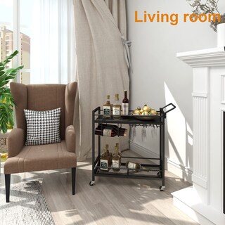 Foto 4 | Foto 4 | Carrito De Bar Laatooree Home Con Soporte Para Vino Y Copa - Venta Internacional.