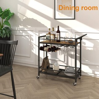 Foto 6 | Foto 6 | Carrito De Bar Laatooree Home Con Soporte Para Vino Y Copa - Venta Internacional.