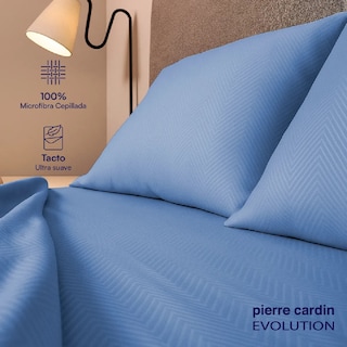 Foto 3 | Foto 3 | Juego De Sábanas Individual 100% Microfibra Pierre Cardin Azul