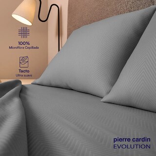 Foto 3 | Foto 3 | Juego De Sábanas Individual 100% Microfibra Pierre Cardin Gris