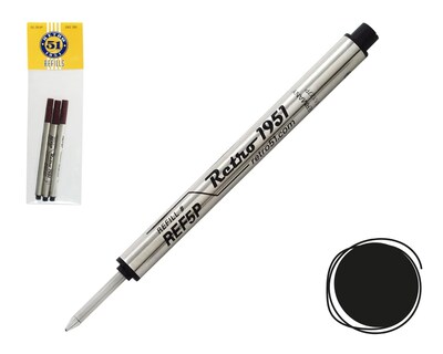 Foto 1 | Foto 1 | Rollerball Refill Retro 51 Tornado Black Paquete De 3 Unidades Tinta Alemana - Venta Internacional.