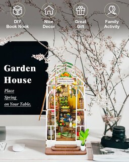 Foto 2 | Foto 2 | Kit Book Nook Ourmiao Garden House Con Luz Led Para Adultos - Venta Internacional.