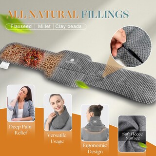 Foto 4 | Foto 4 | Almohadilla Térmica Uncn Para Aliviar El Dolor De Cuello Con Funda Lavable Color Gris - Venta Internacional.
