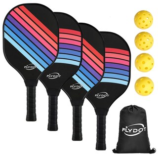 Foto 1 | Foto 1 | Set De Palas De Pickleball Flydot Con 4 Pelotas Y Bolsa De Transporte Color Negro - Venta Internacional.