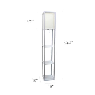 Foto 3 | Foto 3 | Lámpara De Pie Simple Designs Lf1014-gry-2pk Etagere Paquete De 2 Gris - Venta Internacional.