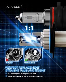 Foto 2 | Foto 2 | Faros Antiniebla Nineo H4 9003 300% Más Brillantes Sin Ventilador (paquete De 2) - Venta Internacional.