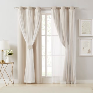 Foto 7 | Foto 7 | Cortinas Bujasso Beige 80% Opacas Con Revestimiento Transparente 230 X 228 Cm - Venta Internacional.