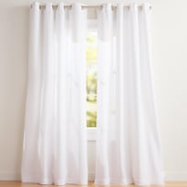 Par De Paneles De Cortinas Exclusive Home Loha Linen  Color Blanco Invernal - Venta Internacional.