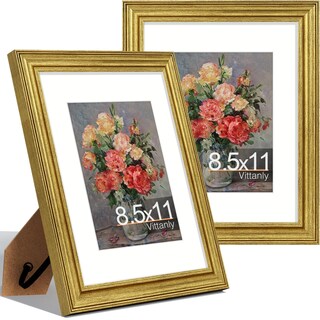 Foto 1 | Foto 1 | Marco Para Fotos Vittanly Rustic Gold 8 5 X 11 Juego De 2 - Venta Internacional.
