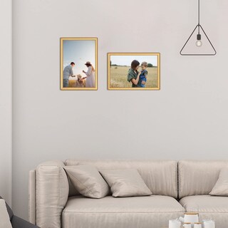 Foto 5 | Foto 5 | Marco De Fotos Autjvy Matte Gold Modern 6 X 8 Pulgadas Juego De 2 - Venta Internacional.