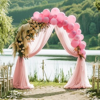 Foto 3 | Foto 3 | Telón De Fondo De Tela Para Drapear Wedding Arch Wokceer Blush 8 7 M X 6 M - Venta Internacional.