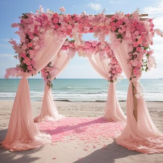 Foto 7 | Foto 7 | Telón De Fondo De Tela Para Drapear Wedding Arch Wokceer Blush 8 7 M X 6 M - Venta Internacional.