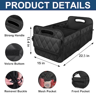 Foto 3 | Foto 3 | Organizador Deosk Para Maletero De Coche  70 L  Resistente Al Agua  Poliéster  Negro - Venta Internacional.