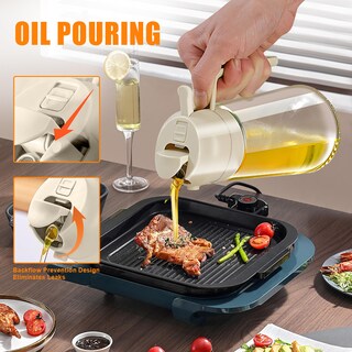 Foto 5 | Foto 5 | Pulverizador Y Dispensador De Aceite Gikaco 2 En 1 De Vidrio De 600 Ml Para Cocina - Venta Internacional.