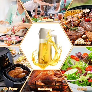 Foto 7 | Foto 7 | Pulverizador Y Dispensador De Aceite Gikaco 2 En 1 De Vidrio De 600 Ml Para Cocina - Venta Internacional.