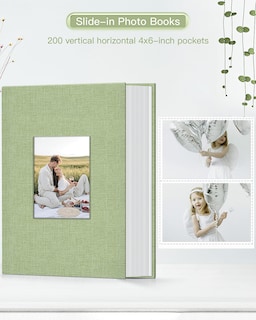 Foto 2 | Foto 2 | Álbum De Fotos Popotop 4x6 - 200 Fotos Con Funda De Lino - Venta Internacional.