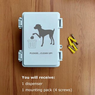Foto 5 | Foto 5 | Dispensador De Bolsas Para Excrementos De Perro Montaje En Pared Impermeable Para Exteriores Blanco - Venta Internacional.