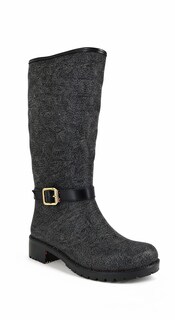 Foto 2 | Foto 2 | Bota De Lluvia Para Dama Roxana 2746 Brother Jaspe Negro