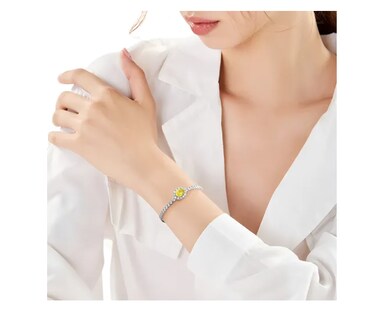 Foto 2 | Foto 2 | Pulseras De Bano De Plata Xtellar Mujer Zafiro Amarillo