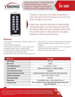 Foto 5 | Foto 5 | Sistema De Control De Acceso Visionis Fpc-5656 Outswing Door - Venta Internacional.