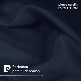 Foto 2 | Foto 2 | Juego De Sábanas Matrimonial 100% Microfibra Pierre Cardin Azul Marino