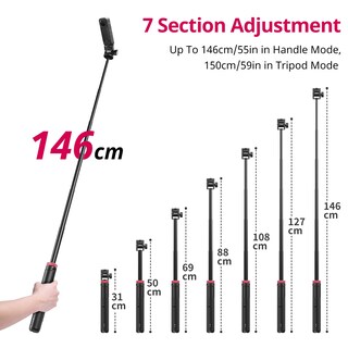 Foto 2 | Foto 2 | Trípode Para Selfies Ulanzi Mt-71 Invisible Largo Y Extensible 150 Cm - Venta Internacional.