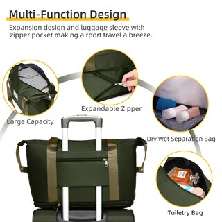 Foto 6 | Foto 6 | Juego De Equipaje Larvender Softside De 3 Piezas Con Cierre Tsa Green - Venta Internacional.