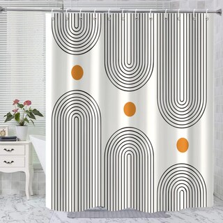 Foto 1 | Foto 1 | Cortina De Ducha Gkleasg Boho Mid Century Ivory Waterproof - Venta Internacional.