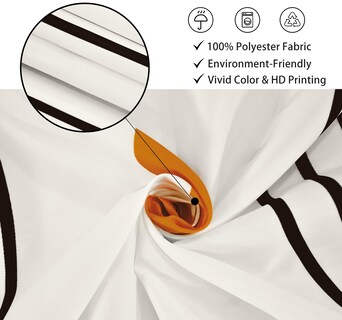 Foto 5 | Foto 5 | Cortina De Ducha Gkleasg Boho Mid Century Ivory Waterproof - Venta Internacional.