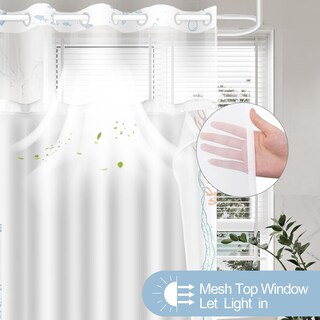 Foto 4 | Foto 4 | Set De Cortinas De Ducha Twlsncd Sin Gancho Nautical Coastal Orange - Venta Internacional.