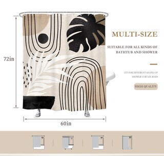 Foto 5 | Foto 5 | Cortina De Ducha Glawry Boho Mid Century Abstract 153 X 180 Cm - Venta Internacional.