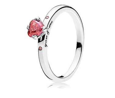 Foto 1 | Foto 1 | Anillo Con Bano De Plata Xtellar Con Rubí Corazón Y Grabado Plata