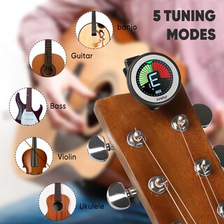 Foto 3 | Foto 3 | Afinador De Guitarra Recargable Con Clip Para Todos Los Instrumentos Aarvi - Venta Internacional.