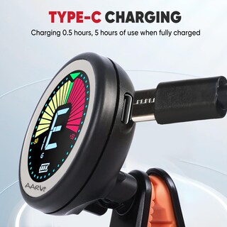 Foto 5 | Foto 5 | Afinador De Guitarra Recargable Con Clip Para Todos Los Instrumentos Aarvi - Venta Internacional.