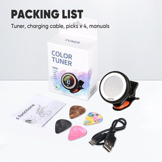 Foto 6 | Foto 6 | Afinador De Guitarra Recargable Con Clip Para Todos Los Instrumentos Aarvi - Venta Internacional.