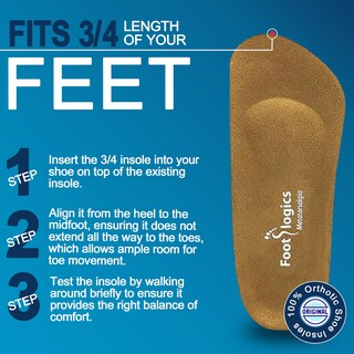 Foto 6 | Foto 6 | Plantillas Ortopédicas Para Zapatos Footlogics De 3/4 De Longitud Con Elevación - Venta Internacional.