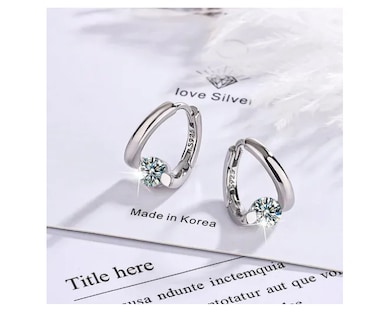 Foto 3 | Foto 3 | Aretes Bano De Plata Xtellar Dorados Con Diseño