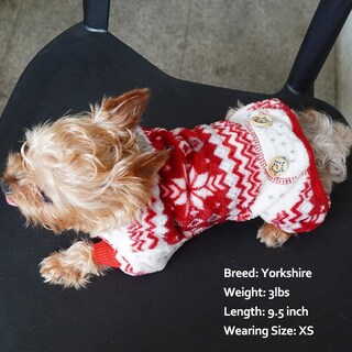 Foto 7 | Foto 7 | Pijama De Perro Kyeese Con Estampado Navideño De Copos De Nieve Para Perros Pequeños - Venta Internacional.