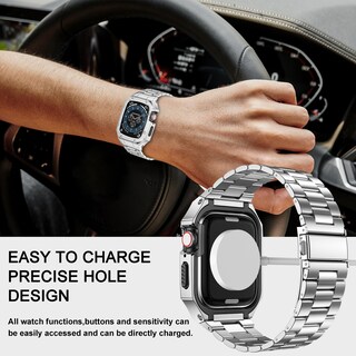 Foto 6 | Foto 6 | Correa De Reloj Con Funda Baiteyou De Acero Inoxidable Para Apple De 46 Mm - Venta Internacional.