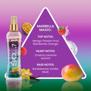 Foto 2 | Foto 2 | Body Mist ¿así Que...? Marbella Magic Fruity Floral 200 Ml Para Mujer - Venta Internacional.