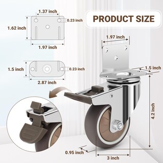 Foto 3 | Foto 3 | Soporte Lateral Humagineer De Caster Wheels 7 62 Cm Juego De 4 Unidades 1000 Kg - Venta Internacional.